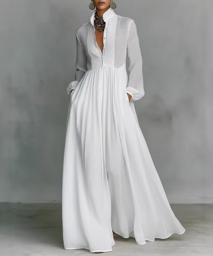 Avora Lyon | Long sleeve pleated dress