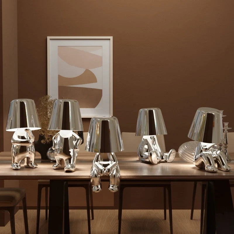 RayDudes™ Tischlampe mit dimmbarem Akku, Gold oder Silber