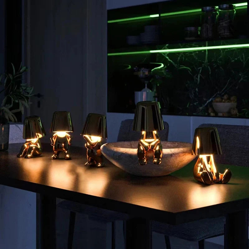 RayDudes™ Tischlampe mit dimmbarem Akku, Gold oder Silber