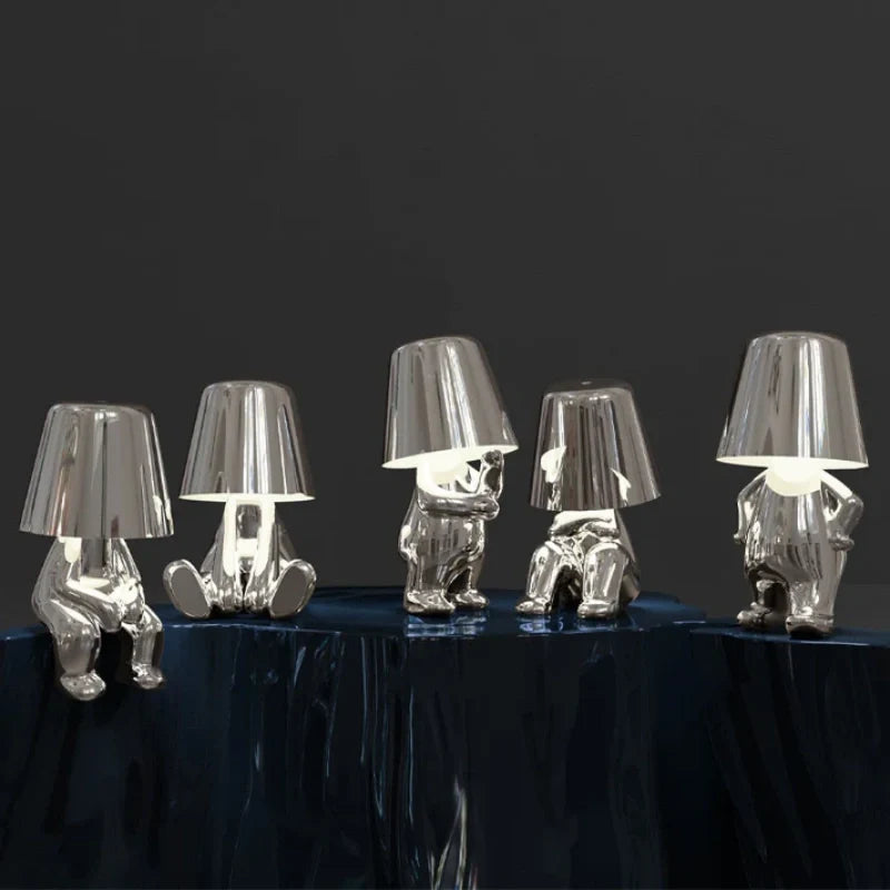 RayDudes™ Tischlampe mit dimmbarem Akku, Gold oder Silber