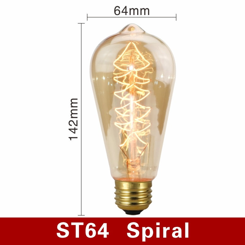 Vintage Glühbirnen mit warmem Licht und Filament-Design