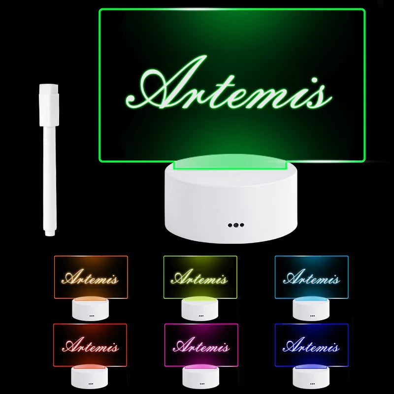 Leuchtende Nachrichtentafel mit Lichtstift und USB-Stromversorgung