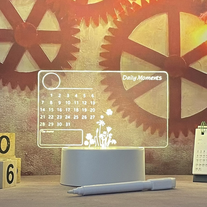 Leuchtende Nachrichtentafel mit Lichtstift und USB-Stromversorgung