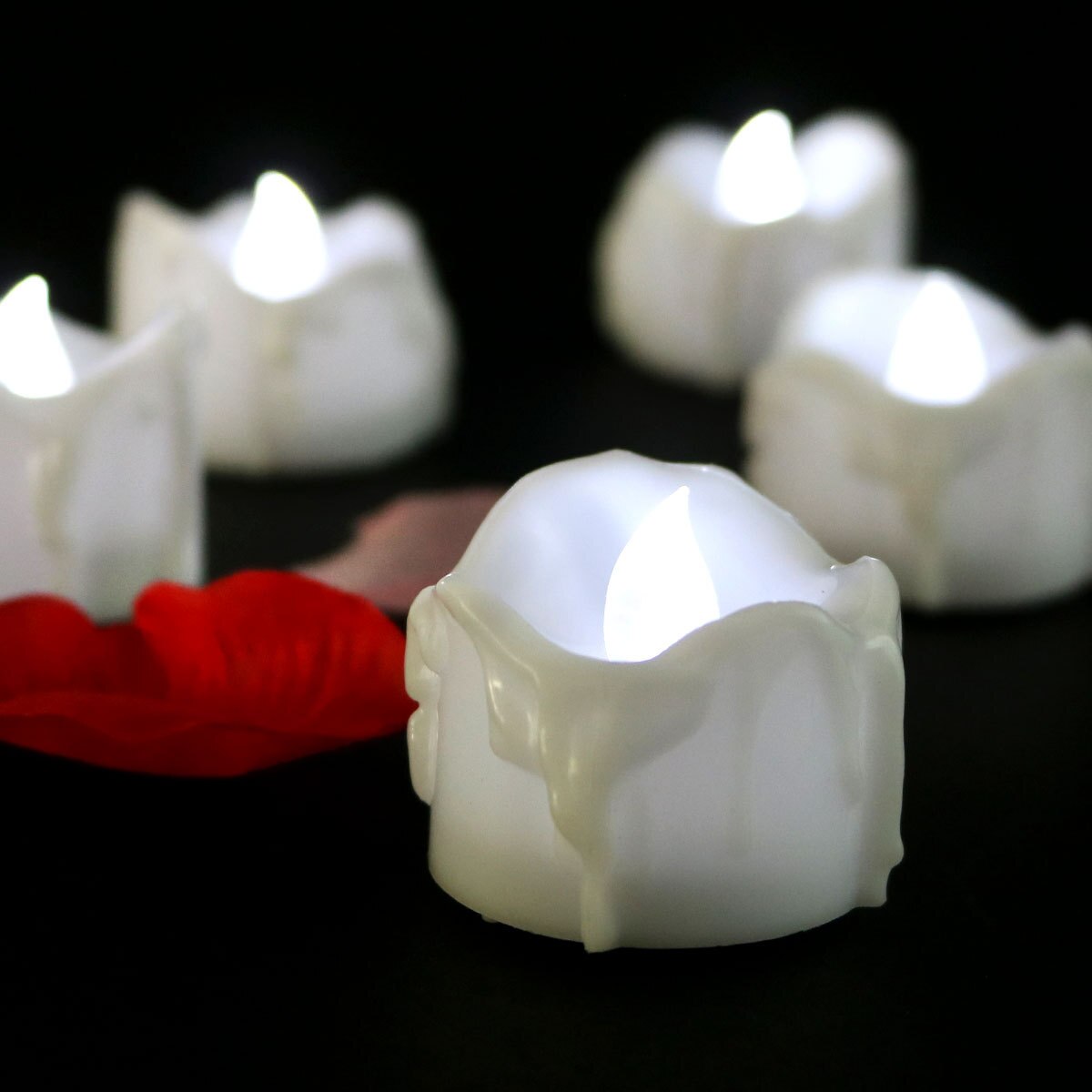 Flammenlose LED-Kerzen im 12er-Set, warmweiß
