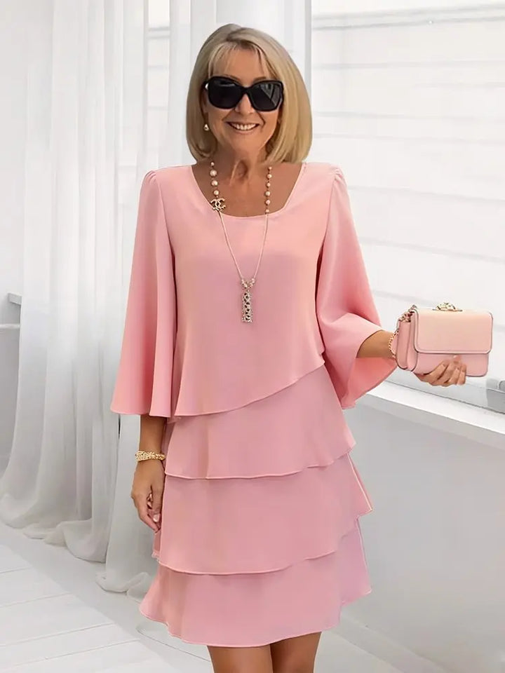 Catherine | Elegant Dress with Rouches