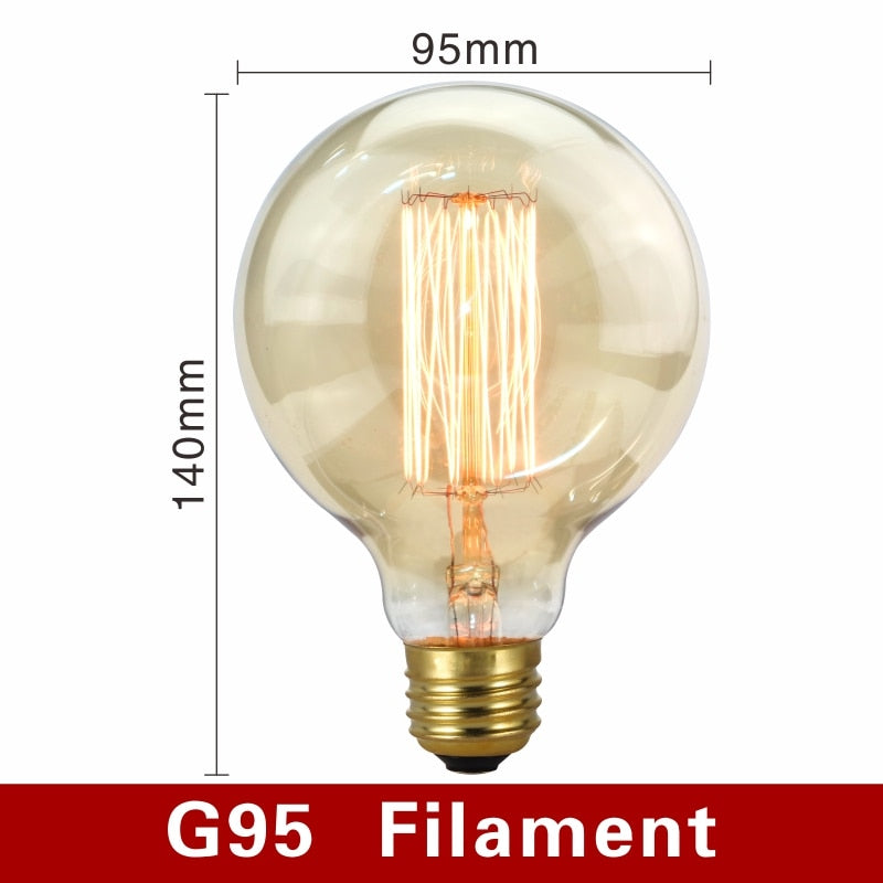 Vintage Glühbirnen mit warmem Licht und Filament-Design
