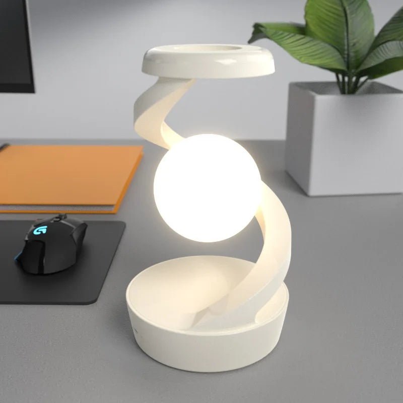 SwirlSphere™ Tischlampe mit Gestensteuerung und kabellosem Ladegerät