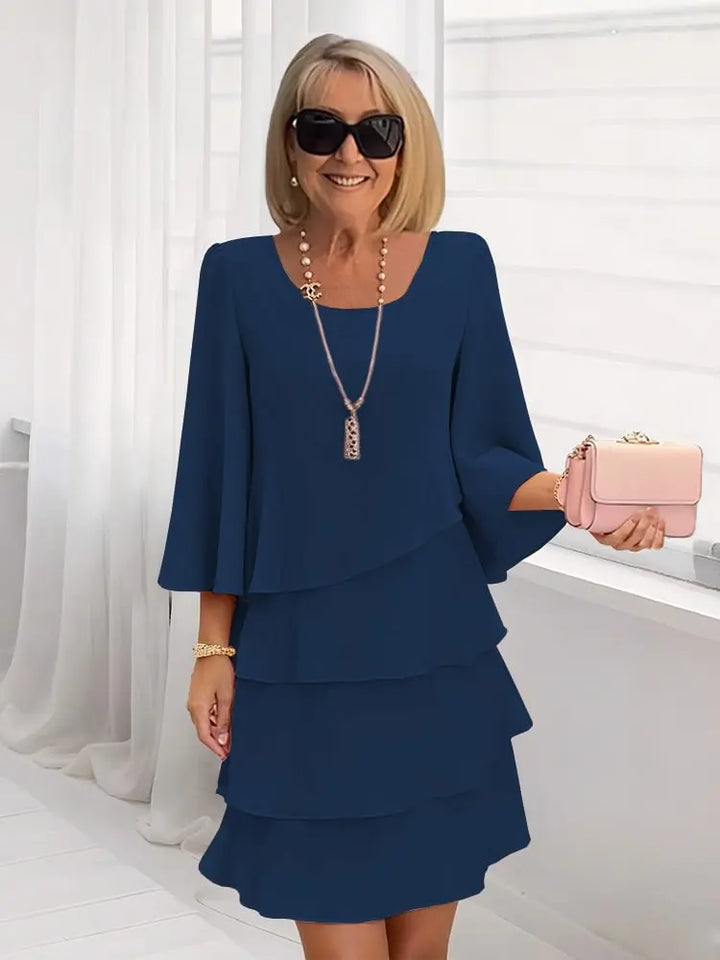 Catherine | Elegant Dress with Rouches