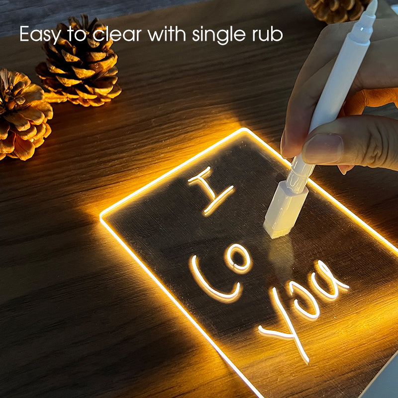 Leuchtende Nachrichtentafel mit Lichtstift und USB-Stromversorgung