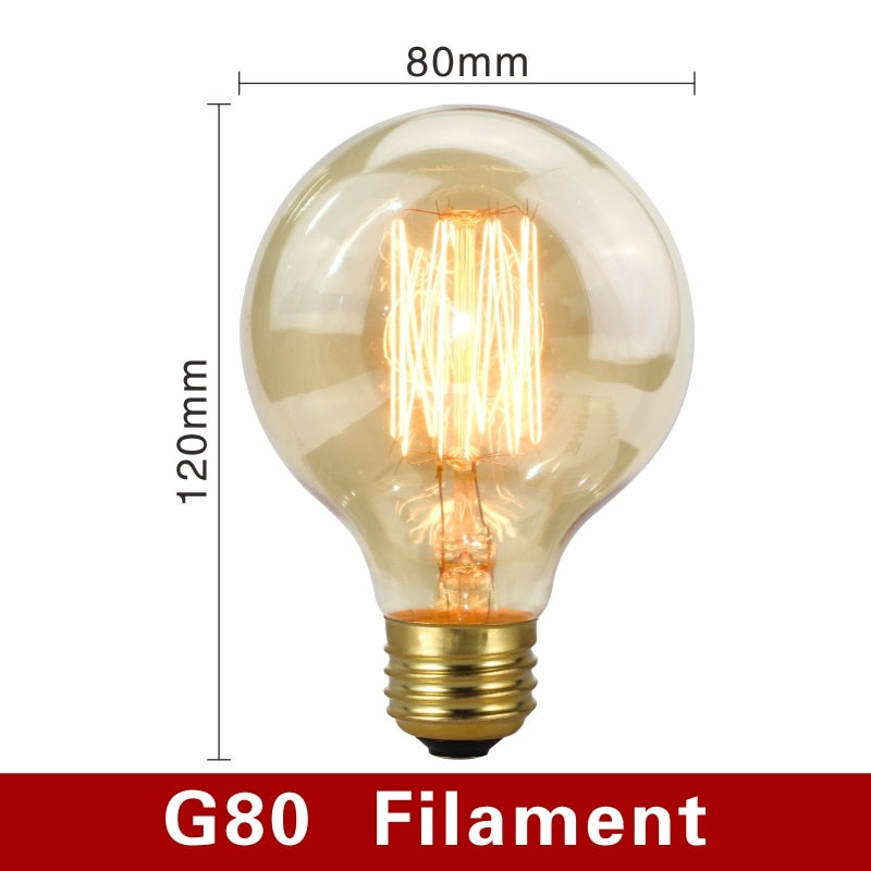 Vintage Glühbirnen mit warmem Licht und Filament-Design