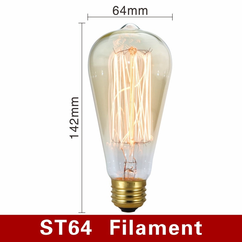 Vintage Glühbirnen mit warmem Licht und Filament-Design