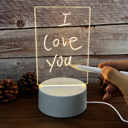 Leuchtende Nachrichtentafel mit Lichtstift und USB-Stromversorgung