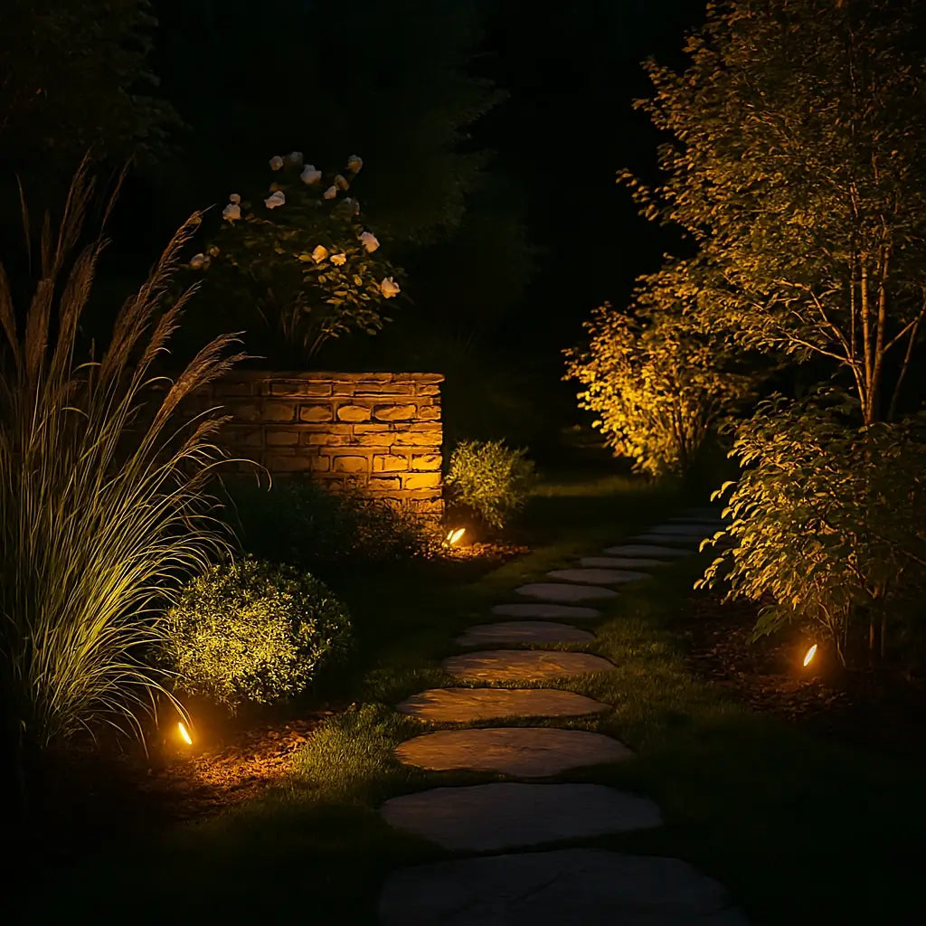 Solarbetriebene Garten-Spotleuchte mit Farbwechsel und Erdspieß