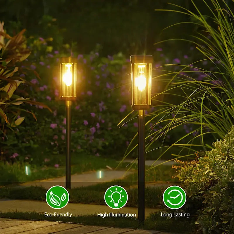 Solarbetriebene Gartenfackel mit Erdspieß