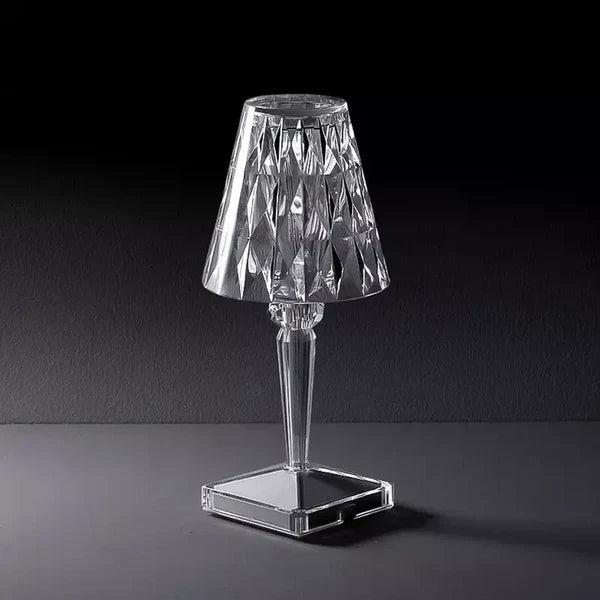 Kristall-Tischlampe mit Touch-Steuerung und Akku
