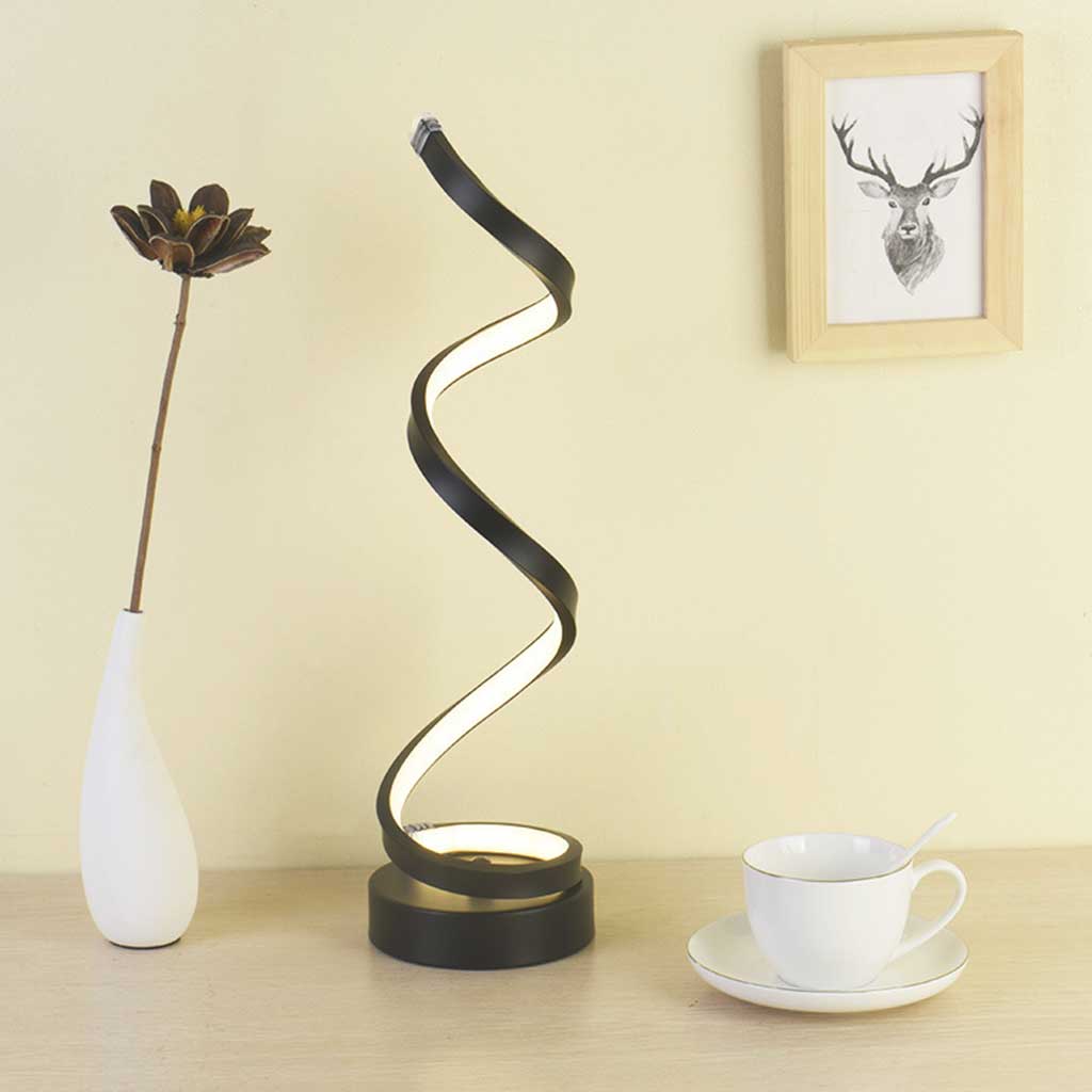 Spiralförmige dimmbare Tischlampe mit Farbwechsel