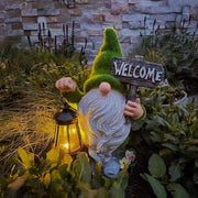 GlowGnomes™ Solar-Gartenfigur mit Licht