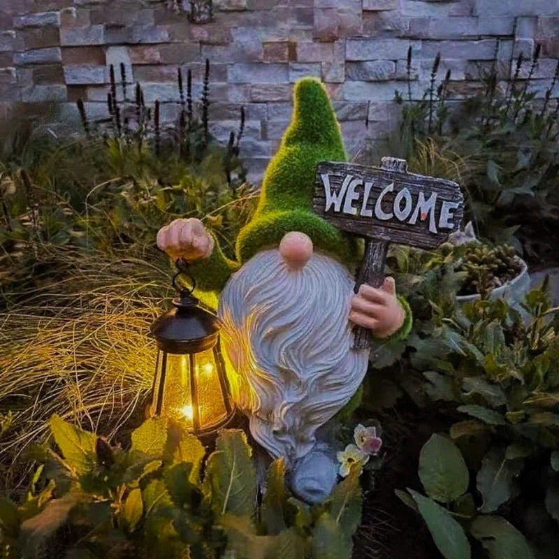 GlowGnomes™ Solar-Gartenfigur mit Licht