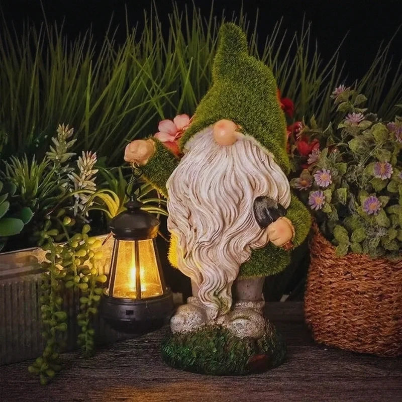 GlowGnomes™ Solar-Gartenfigur mit Licht