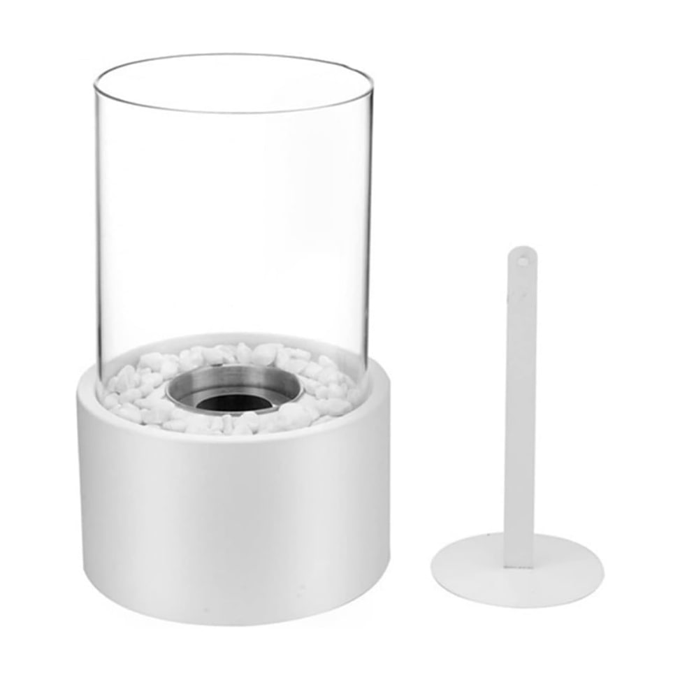 Everlasting Flame™ Öllampe mit Glaszylinder und Dekosteinen
