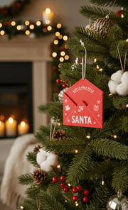 Brief-Baumschmuck „To Santa“ – Rot (10 x 10,5 cm)