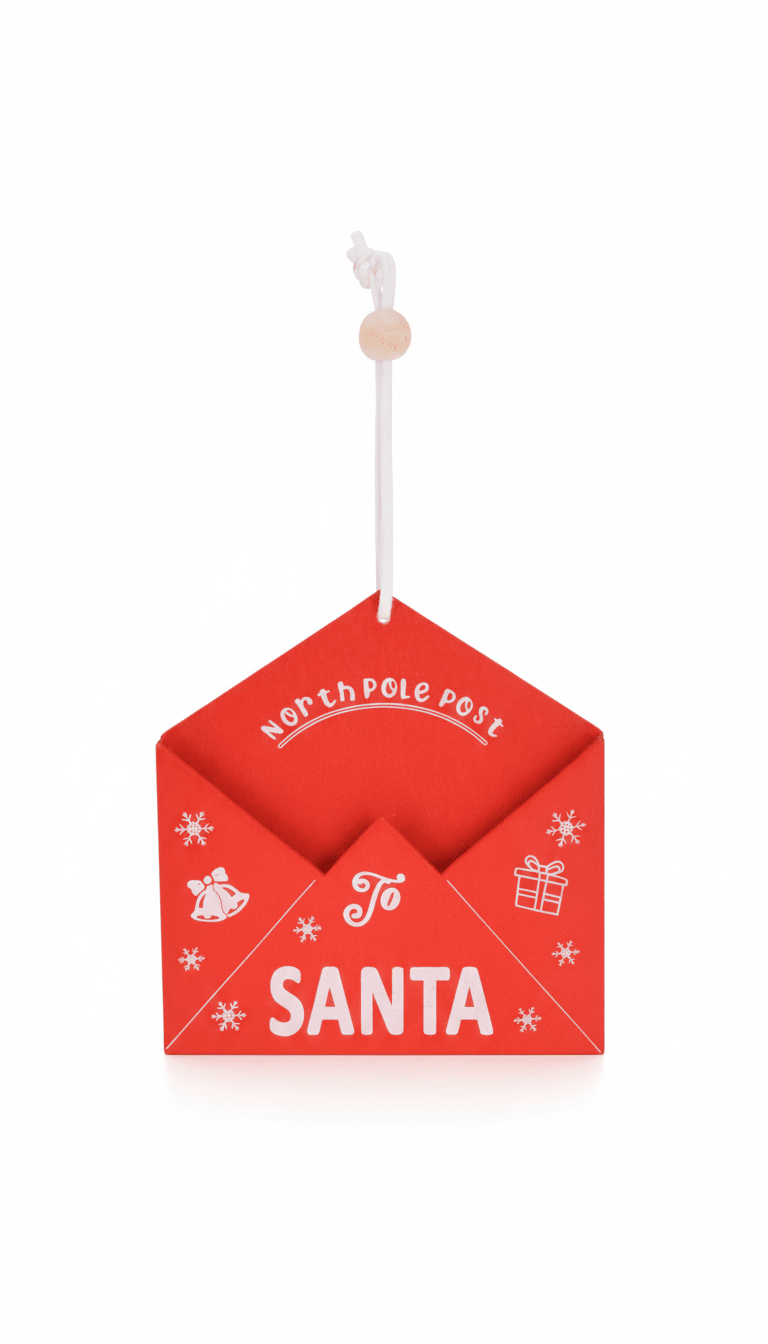 Weihnachtsbriefe Baumschmuck Weiß/Rot 2-tlg. - Sparset