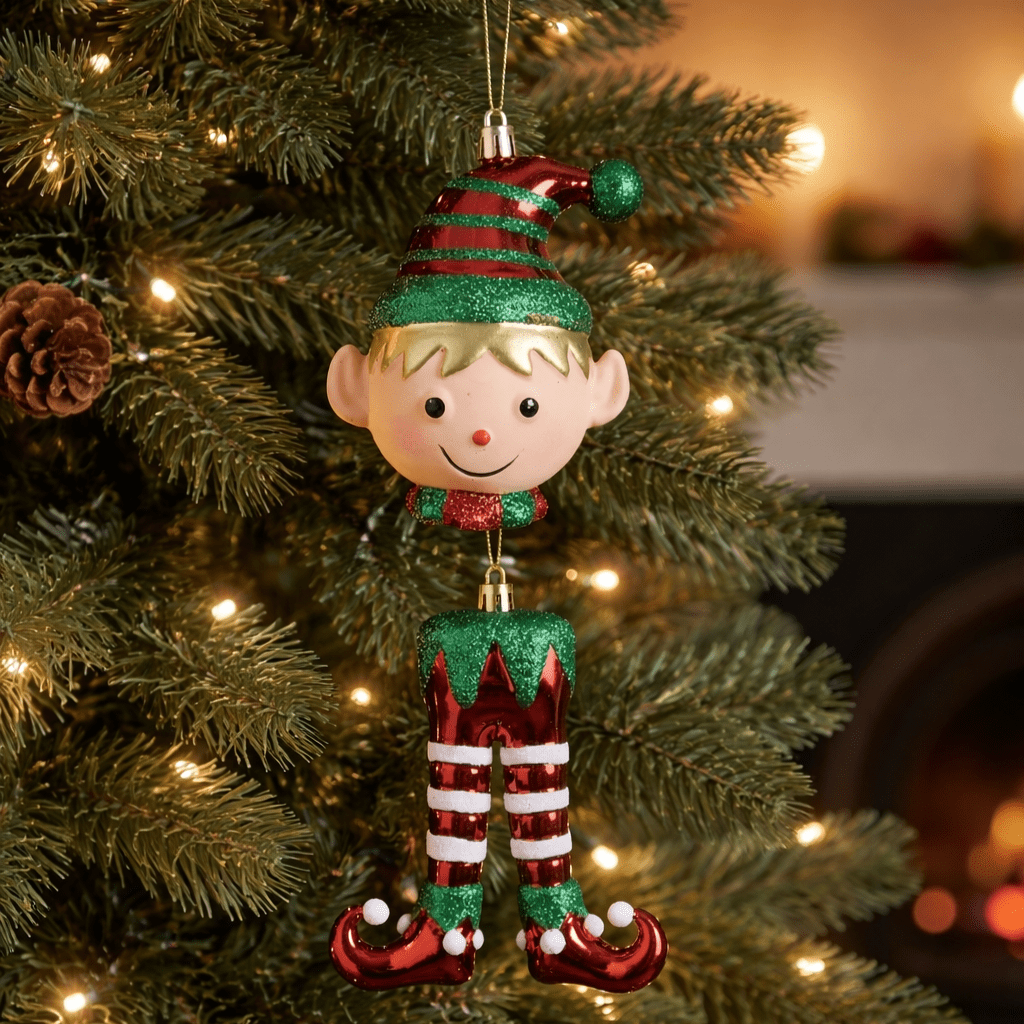 Christbaumanhänger Weihnachtself 2-tlg. (11,5 cm)