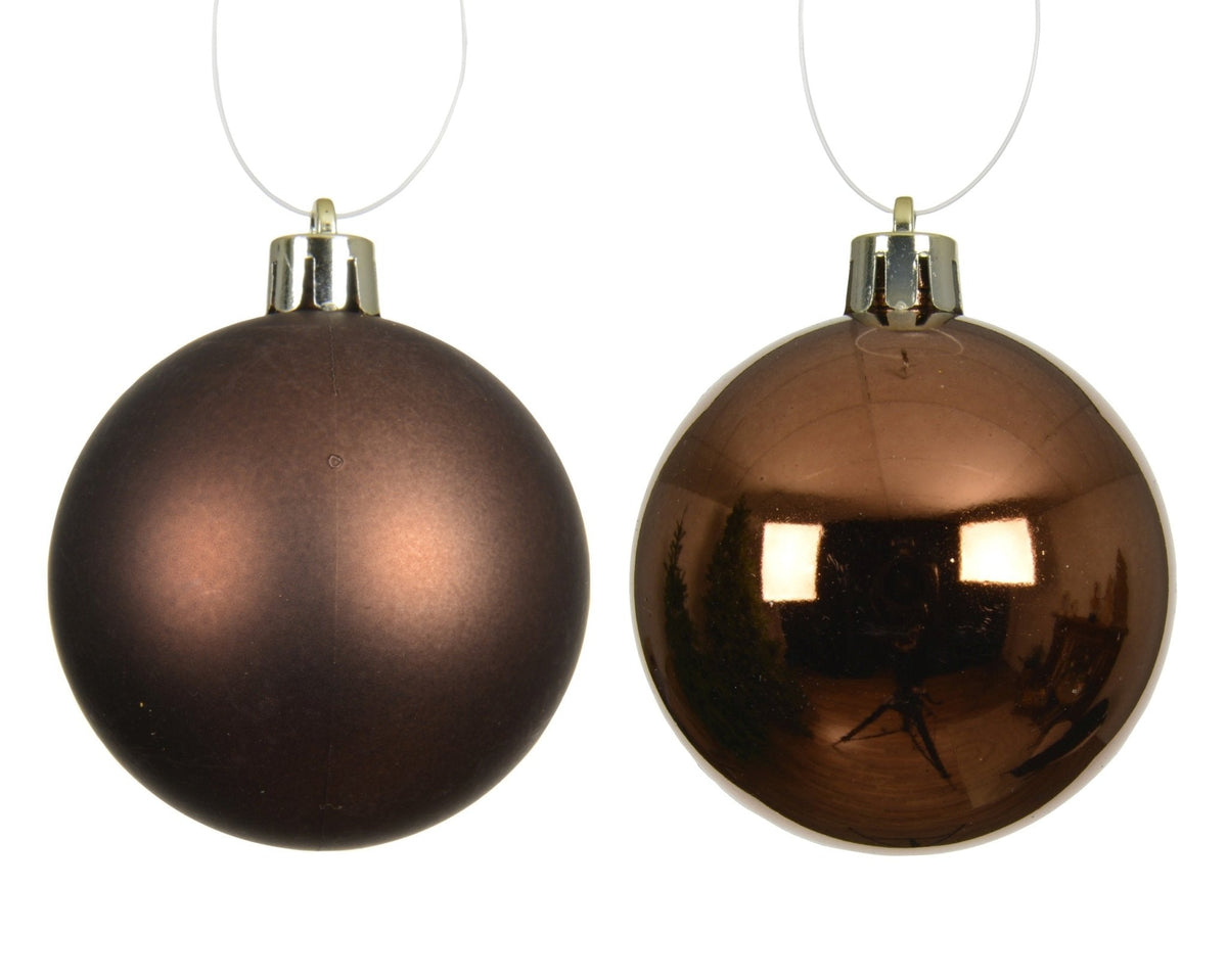 Christbaumkugel Bronze 4-tlg. (Ø 10 cm)