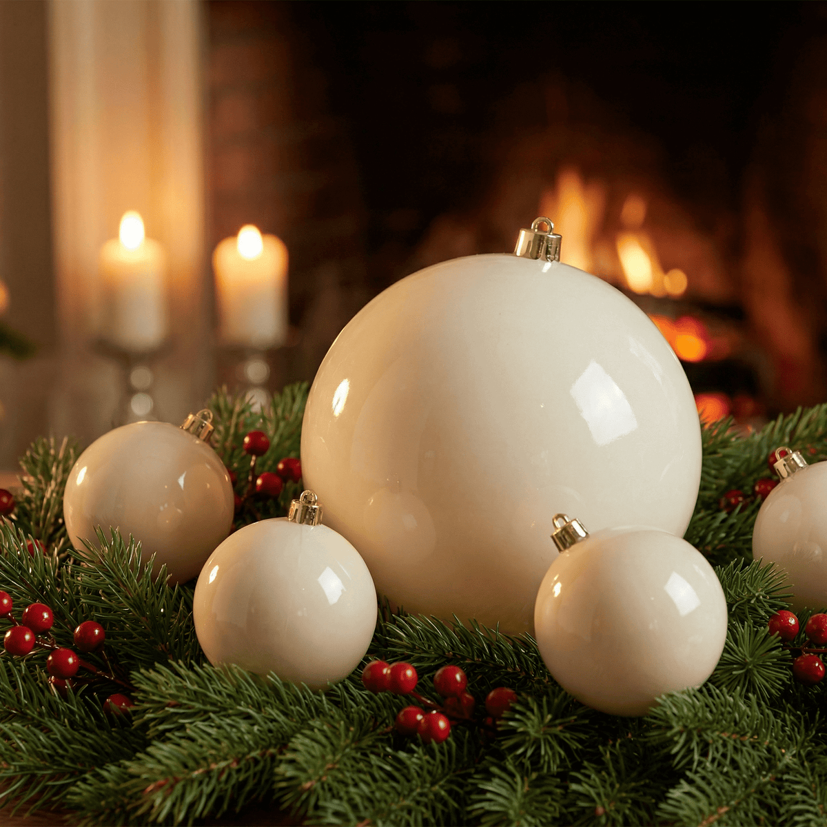 Christbaumkugel Creme (Ø 20 cm)
