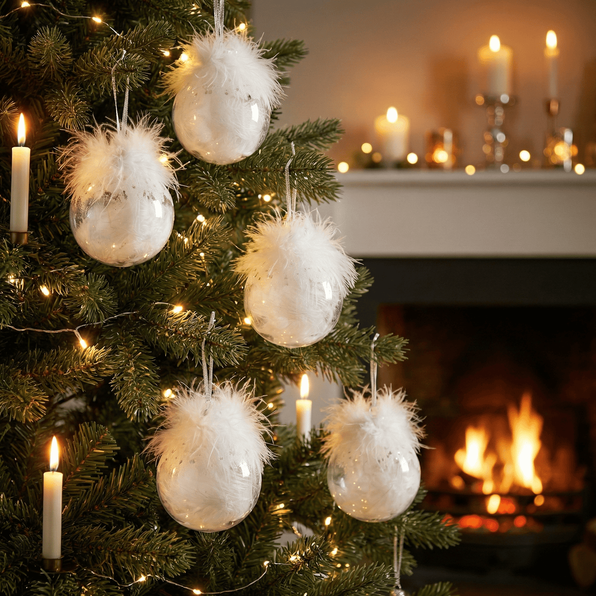 Christbaumkugeln „Wintermärchen“ 12-tlg. (Ø 8 cm)