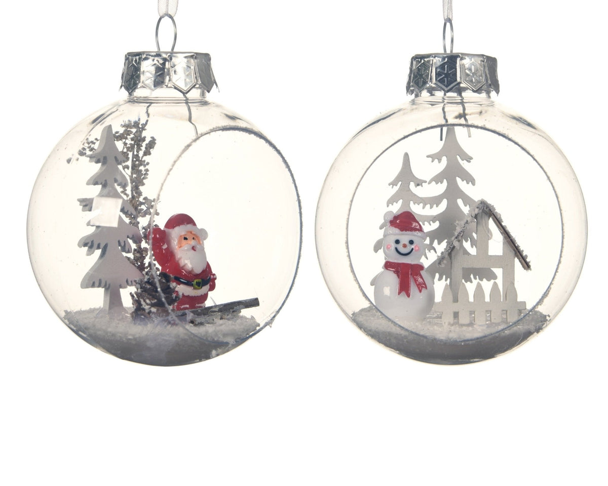 Christbaumkugel „Winterzeit“ 2er-Set (8 cm)