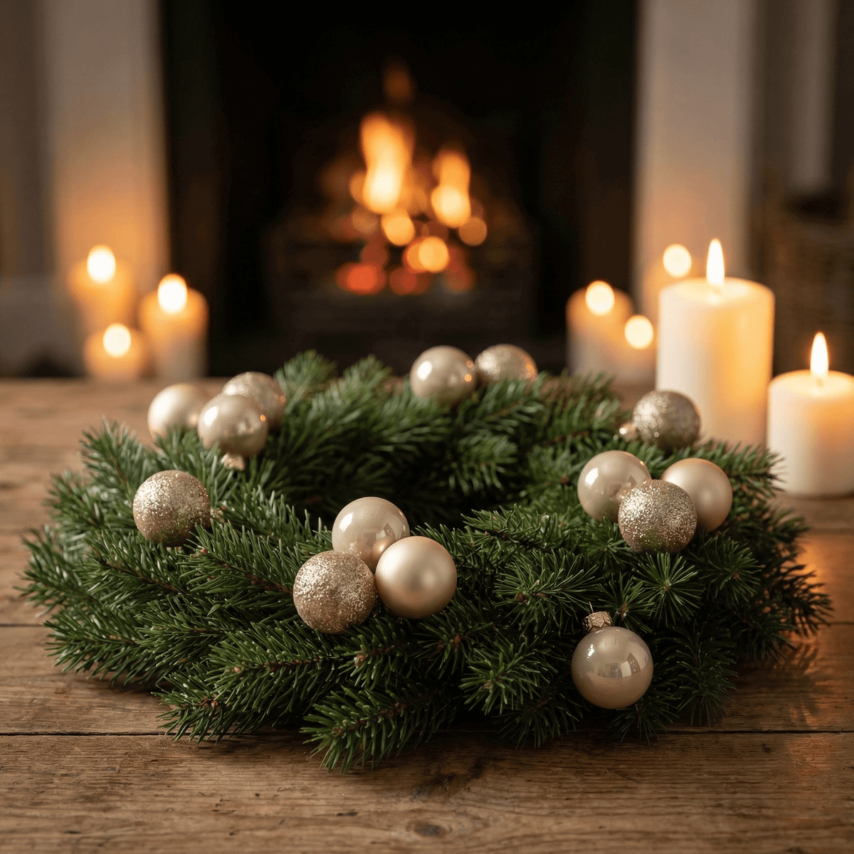 Christbaumkugeln Mini Gold-Glitzer/Champagner 9-tlg. (Ø 3 cm)