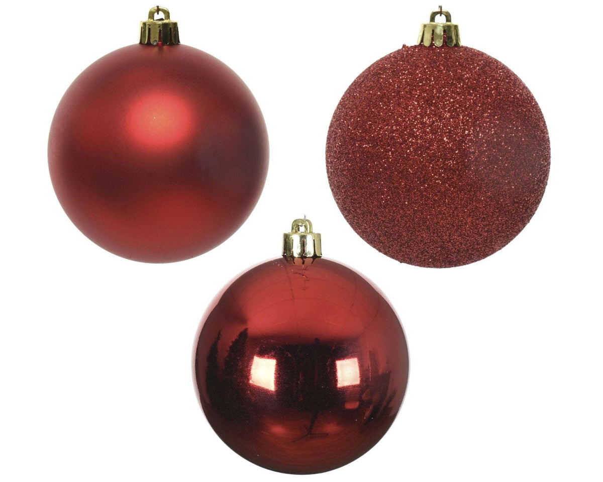 Christbaumkugeln Rot-Mix 34-tlg. (8 cm)