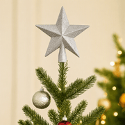 Christbaumspitze Silber 20 cm