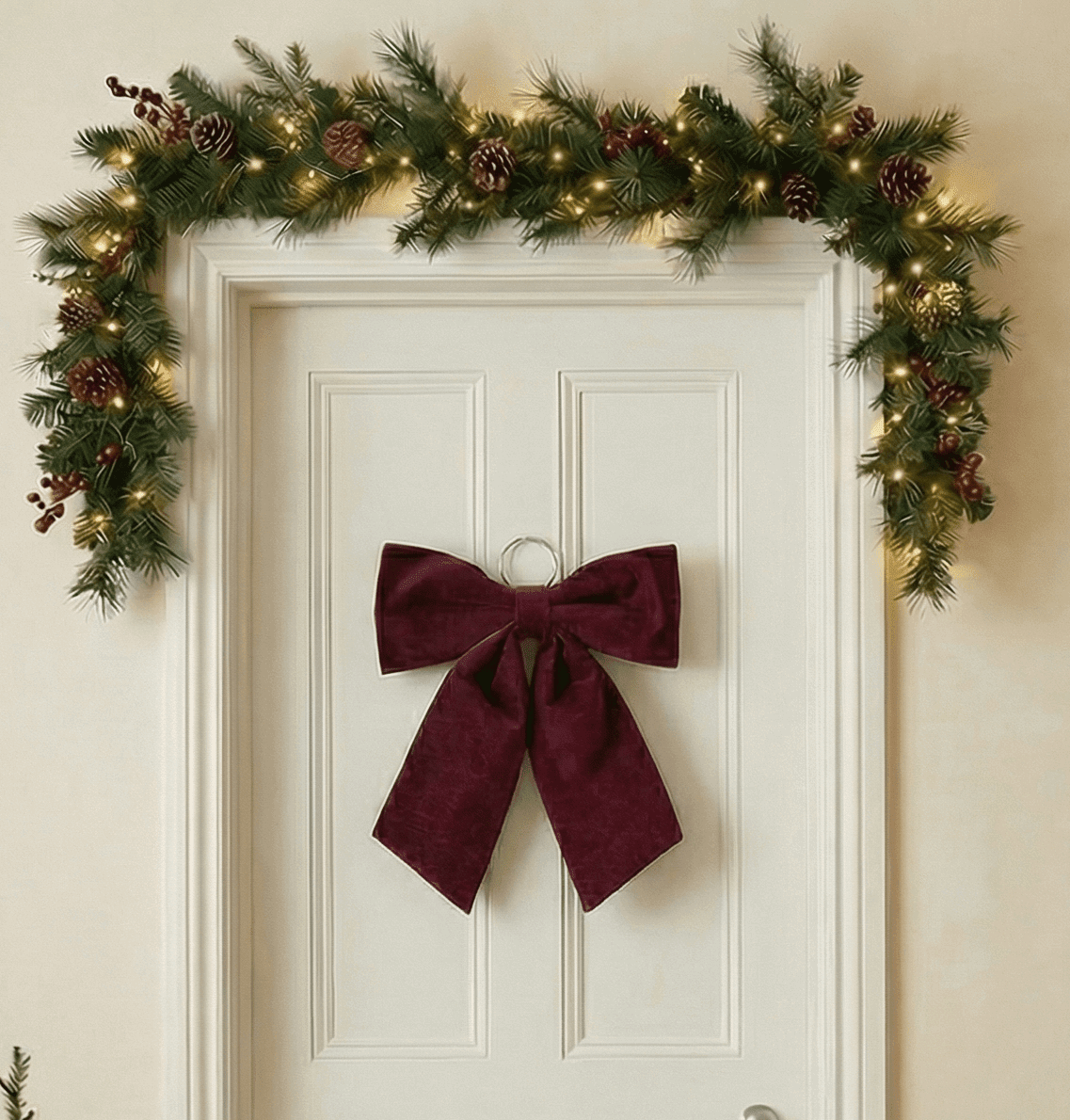 Dekoschleife Bordeaux klein (52 x 48 x 2 cm)