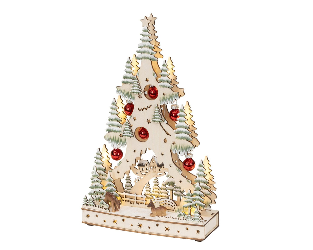Deko-Weihnachtsbaum mit LED „Lichterfest“ (33,5 x 20 x 7,5 cm)