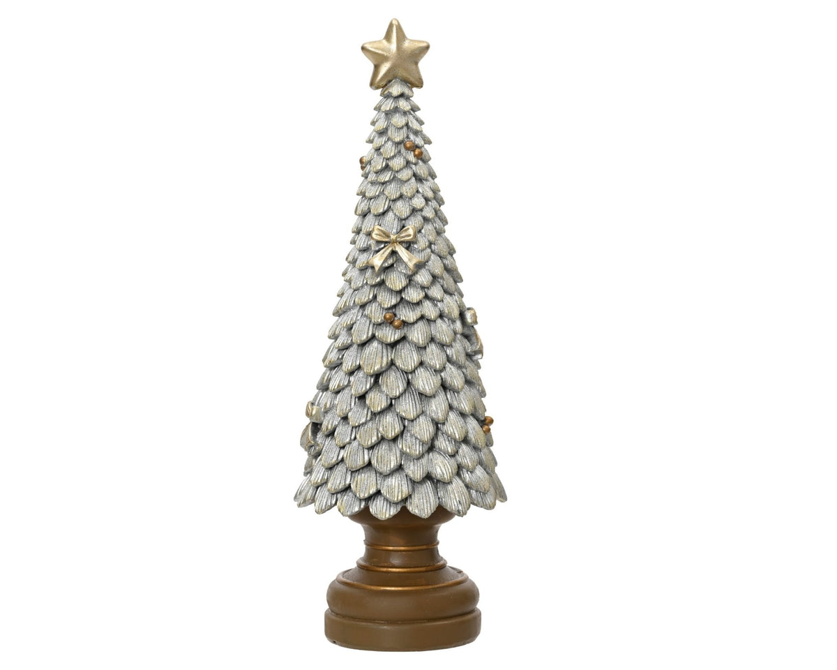 Deko-Weihnachtsbaum Silber groß (36 x 12 x 12 cm)