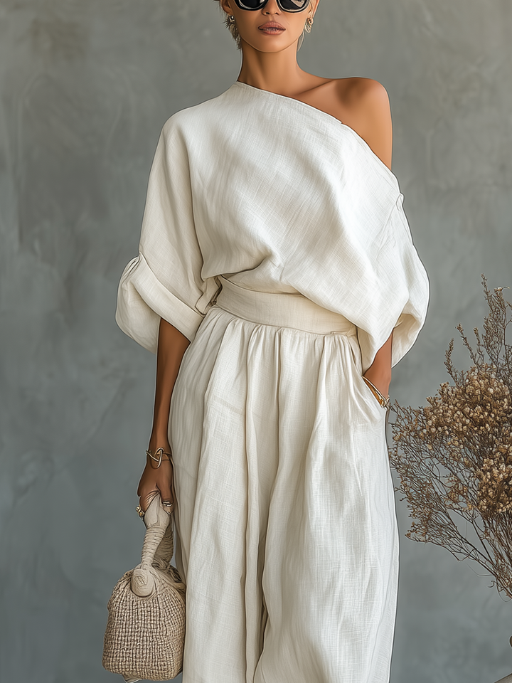 Off-White Linen Women&