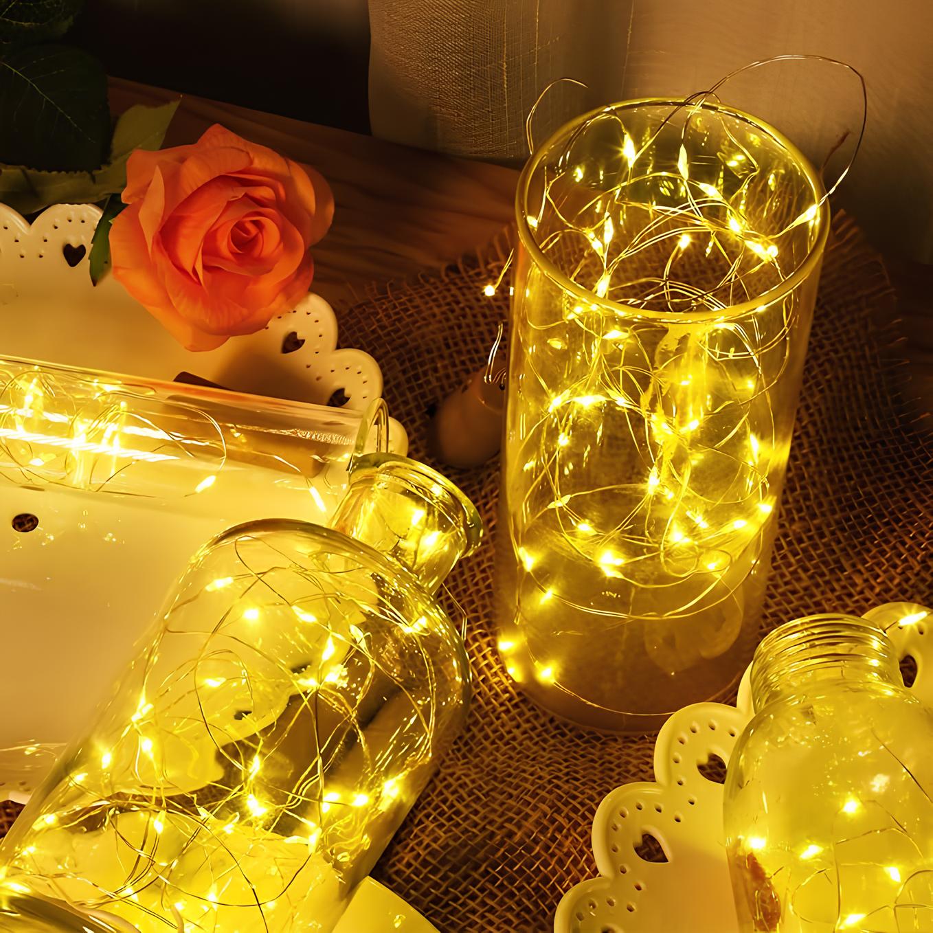 Solarbetriebene Feen-Lichterkette für Garten und Terrasse