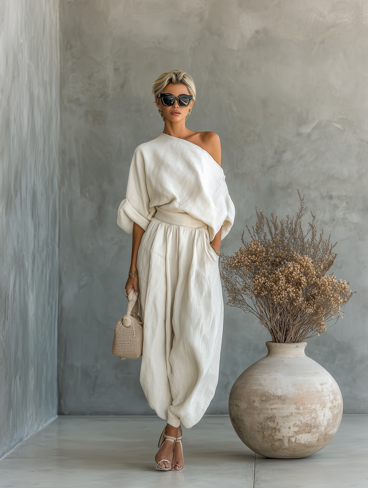 Off-White Linen Women&