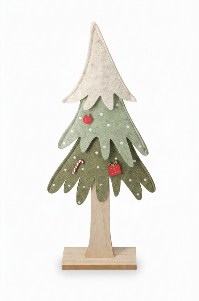 Filztannenbaum Winterzauber Grün (27 cm)