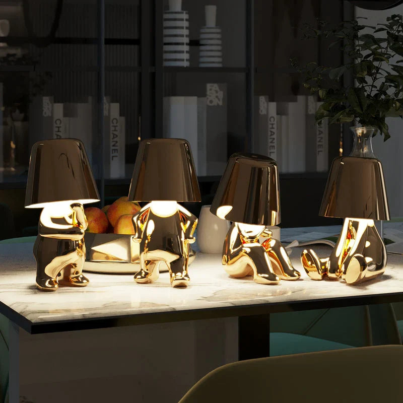 RayDudes™ Tischlampe mit dimmbarem Akku, Gold oder Silber