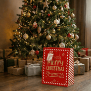 Geschenktasche „Merry Christmas“ Rot (32 x 26 x 12 cm)