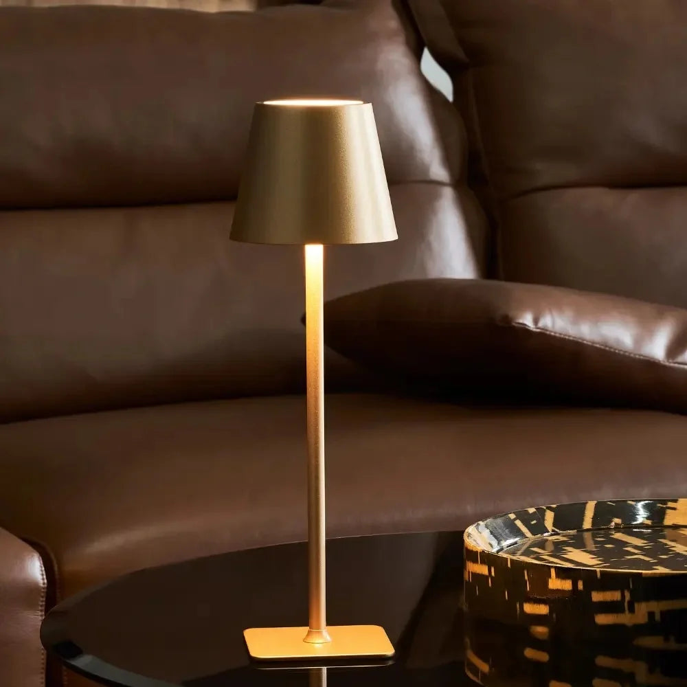 Große dimmbare Tischlampe mit Akku und Touch-Steuerung