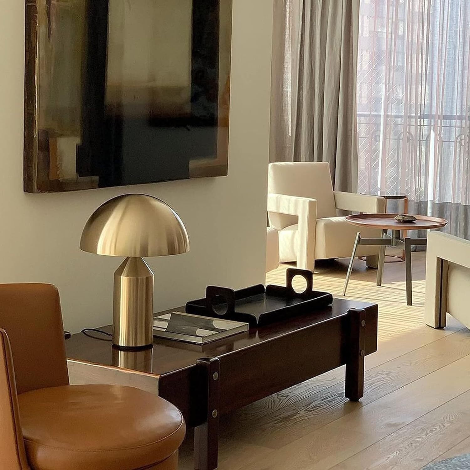 Aurelia™ Tischlampe mit dimmbarer LED in modernem Pilz-Design