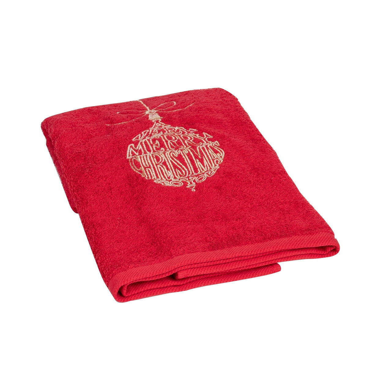 Handtuchset „Merry Christmas" Rot 2-teilig
