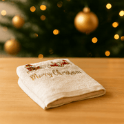 Handtuchset „Merry Christmas" Weiß 2-teilig