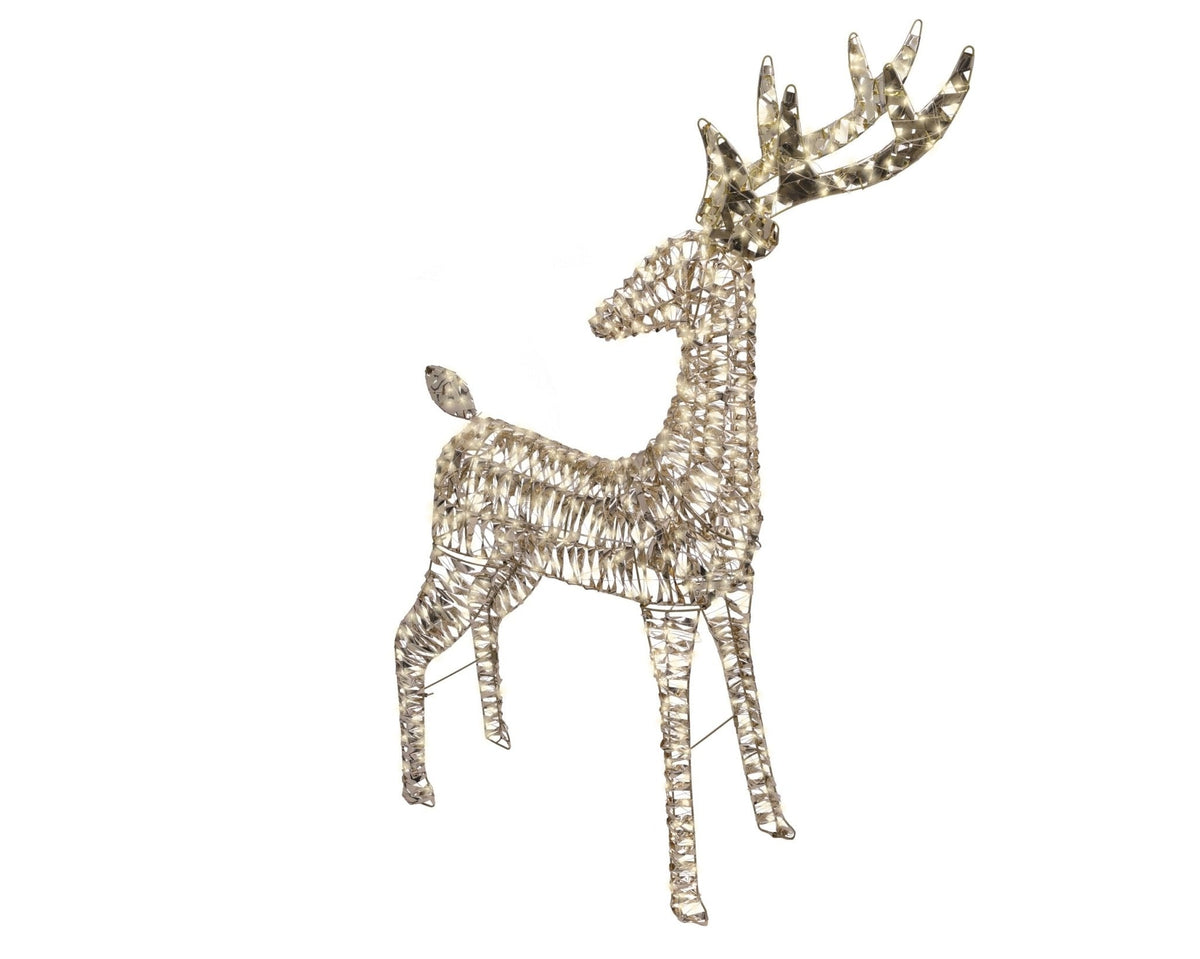 LED-Rentier "Weihnachtszauber" Gold Outdoor (130 x 65 x 18 cm)