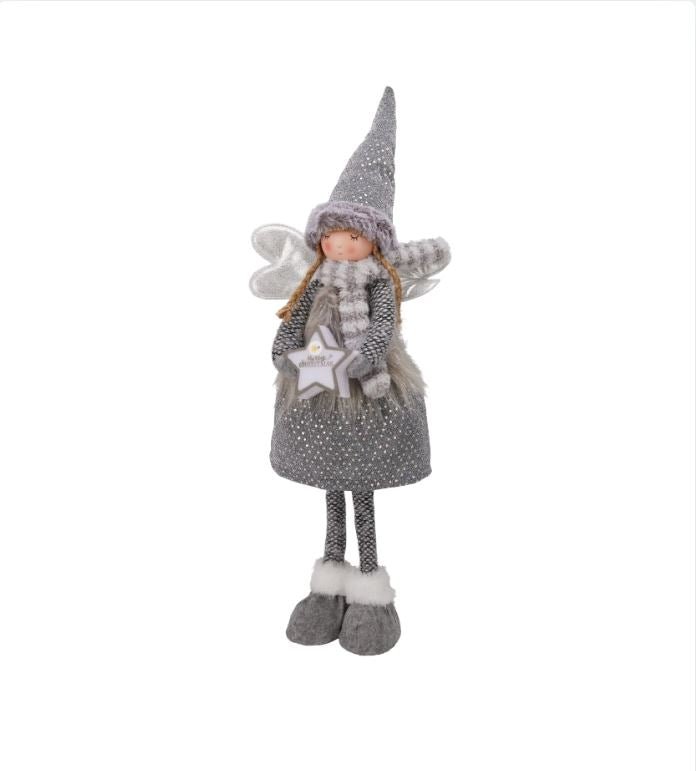LED-Weihnachtsengel „Silver Glow“ (67 cm)