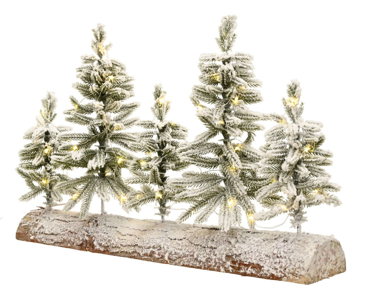 LED-Weihnachtslandschaft auf Holz groß (50 x 30 x 12 cm)